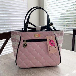 Betsey Johnson Satchel Quilted Heart Purse